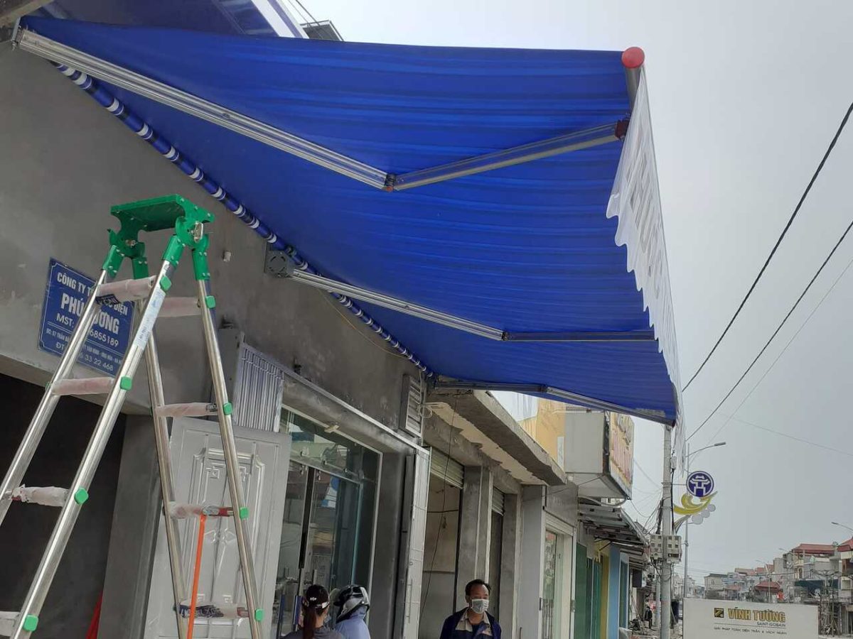 Bạt che nắng mưa mái hiên di động