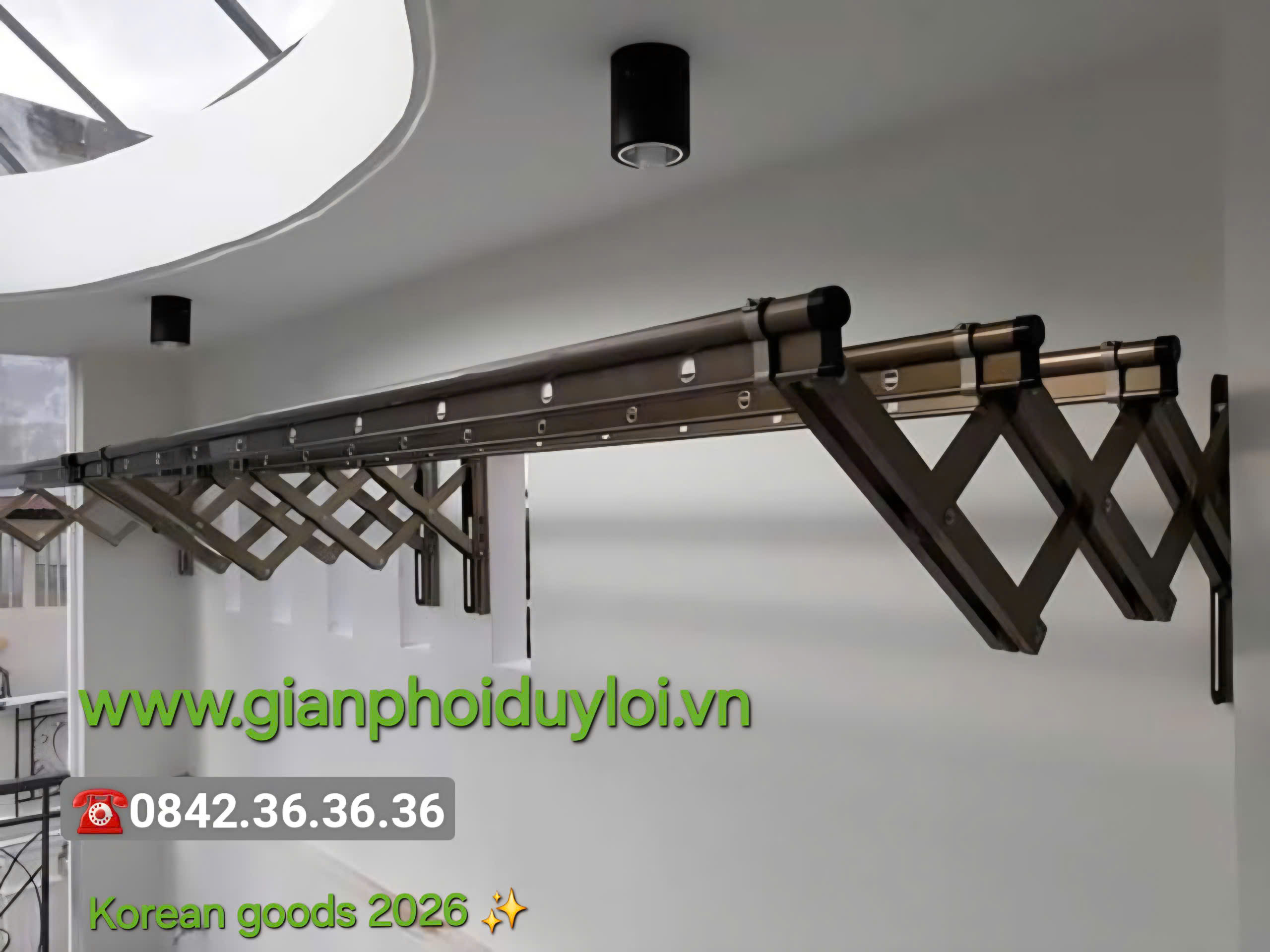 Sào Phơi Đồ Xếp Ngang Tường K001